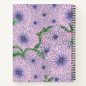 Carnet Fleurs violettes pastel et Feuilles verts (Dos)