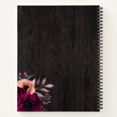 Carnet Fleurs violettes rustiques Bois Clair Recette Livr (Dos)