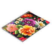 Carnet Fleurs vives et colorées (Côté gauche)