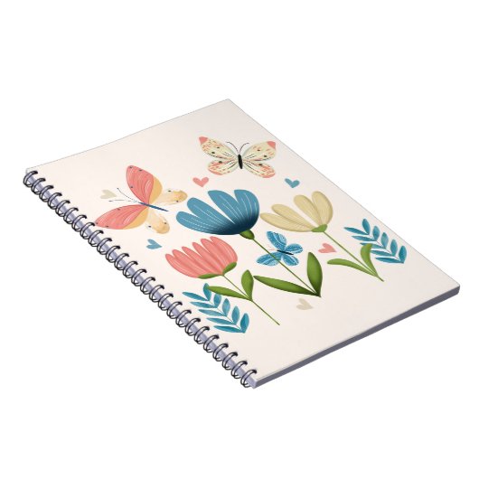 Carnet Fleurs Whimsical et papillons (Côté Droit)
