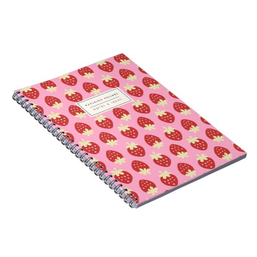 Carnet Flip fraise (rose) (Côté Droit)