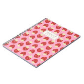 Carnet Flip fraise (rose) (Côté gauche)