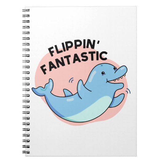 Carnet Flippin Fantastic Funky Dolphin Pun (Devant)