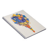 Carnet Floating Abstract City Cubes Watercolor Geometric (Côté Droit)