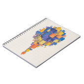 Carnet Floating Abstract City Cubes Watercolor Geometric (Côté gauche)