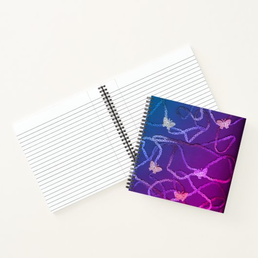Carnet Floating Butterflies Spiral Notebook (Purple) (Intérieur)