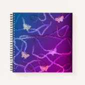 Carnet Floating Butterflies Spiral Notebook (Purple) (Devant)