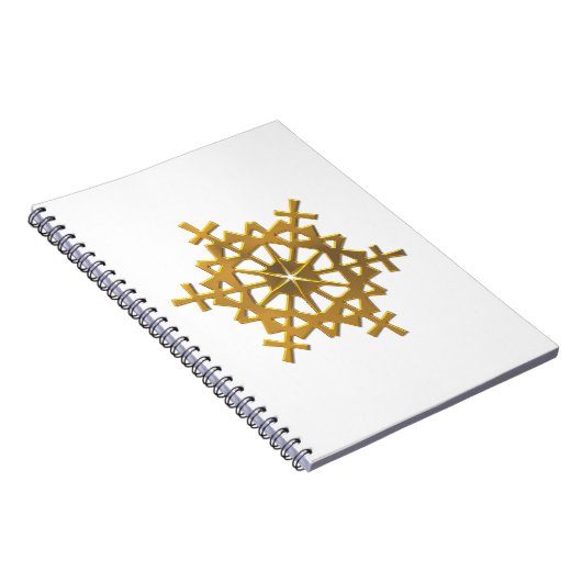 Carnet Flocon de neige "3D" d'or (Côté Droit)
