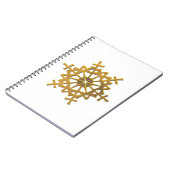 Carnet Flocon de neige "3D" d'or (Côté gauche)