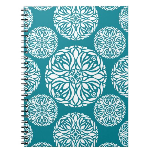 Carnet Flocon de neige floral d'hiver (Devant)