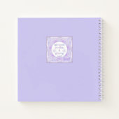 Carnet flocon de neige violet clair et coeur étincelant (Dos)