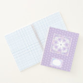 Carnet flocon de neige violet clair et coeur étincelant (Intérieur)