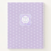 Carnet flocon de neige violet clair et coeur étincelant (Dos)