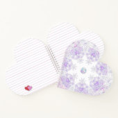 Carnet flocon de neige violet clair et coeur étincelant (Intérieur)