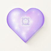 Carnet flocon de neige violet clair et coeur étincelant (Dos)