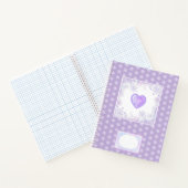 Carnet flocon de neige violet clair et coeur étincelant (Intérieur)