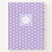 Carnet flocon de neige violet clair et coeur étincelant (Dos)