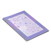 Carnet flocon de neige violet clair et coeur étincelant (Côté Droit)