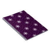 Carnet Flocons blancs à pois imprimés (Côté Droit)