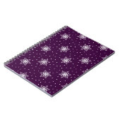 Carnet Flocons blancs à pois imprimés (Côté gauche)