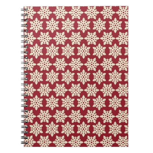 Carnet Flocons de neige de Noël blanc (Devant)