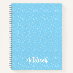 Carnet Flocons de Neige Dessinés à la Main Lumineux Hiver