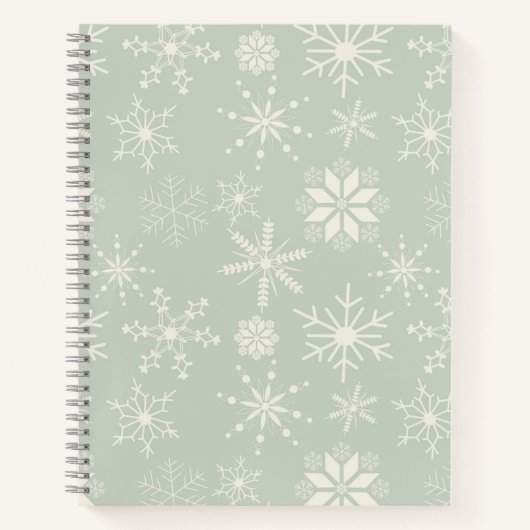 Carnet Flocons de neige Frost & Flourish – Eucalyptus pâl (Devant)