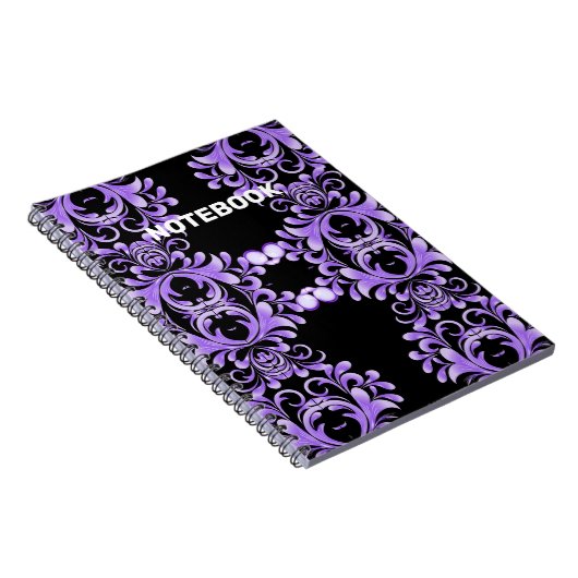 Carnet Floraison Océanique : Harmonie de la Vague Violett (Côté Droit)