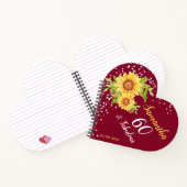 Carnet Floral 60e anniversaire Sunflower Bourgogne Invité (Intérieur)