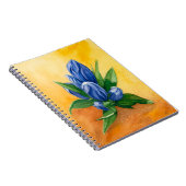 Carnet floral à fleurs bleues (Côté Droit)