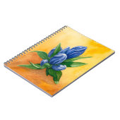 Carnet floral à fleurs bleues (Côté gauche)