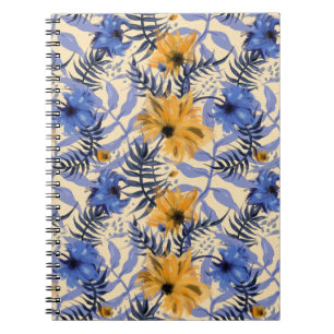 Carnet Floral Abstrait : Aquarelle Motif moderne