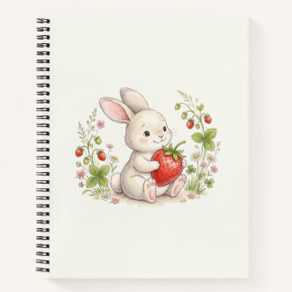 Carnet Floral AI Lapin & Fraise
