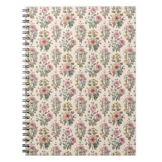 Carnet Floral Anémone Teintée Vintage (Devant)