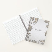 Carnet floral argent or (Intérieur)