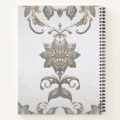 Carnet floral argent or (Dos)