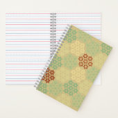 Carnet Floral (Asanoha) Motif Golden (À l'intérieur)