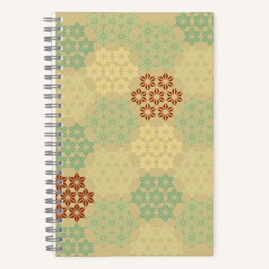 Carnet Floral (Asanoha) Motif Golden (Recto)