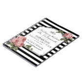 Carnet Floral avec le Guestbook Girly de Fête de la (Côté gauche)