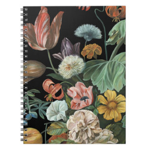 Carnet Floral baroque - bouquet des fleurs