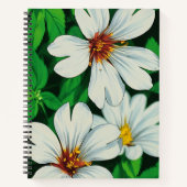 Carnet Floral blanc (Devant)