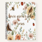 Carnet Floral Blanc Crémeux (Devant)