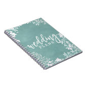 Carnet Floral blanc N'importe quelle couleur Wedding plan (Côté Droit)