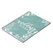 Carnet Floral blanc N'importe quelle couleur Wedding plan (Côté gauche)