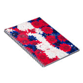 Carnet Floral blanc rouge et bleu (Côté Droit)