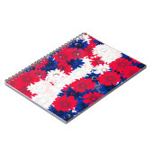 Carnet Floral blanc rouge et bleu (Côté gauche)