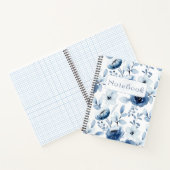 Carnet Floral Bleu Jolies Fleurs (Intérieur)