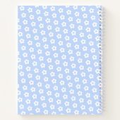Carnet Floral Blue White Daisy Motif School Sujet (Dos)