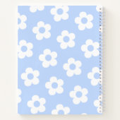 Carnet Floral Blue White Daisy Motif School Sujet (Dos)