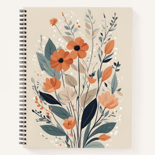Carnet Floral Boho Abstrait (Devant)